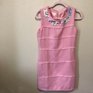 Vintage Pink Tweed Dress